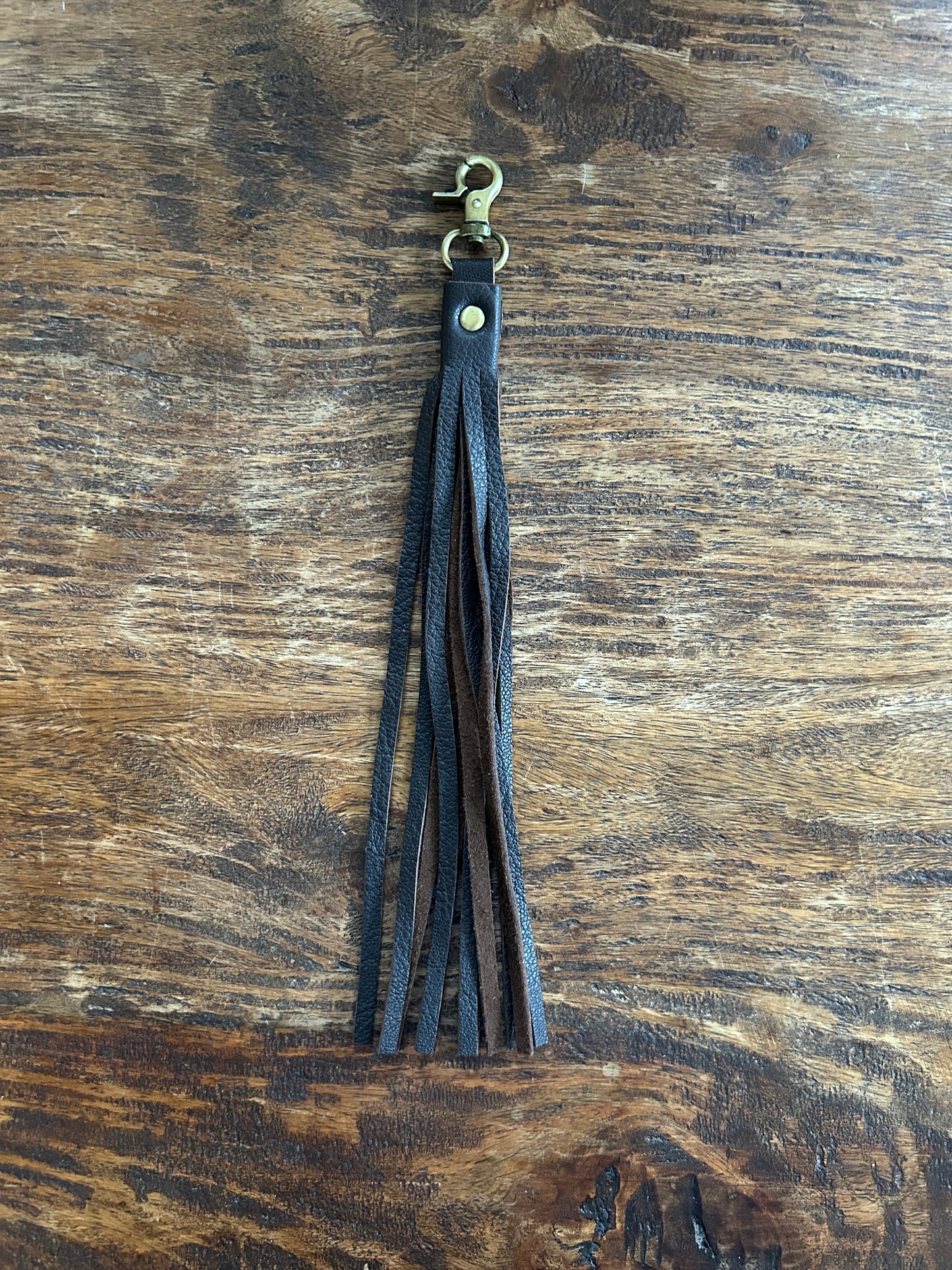 Leather Tassel - Dark Brown